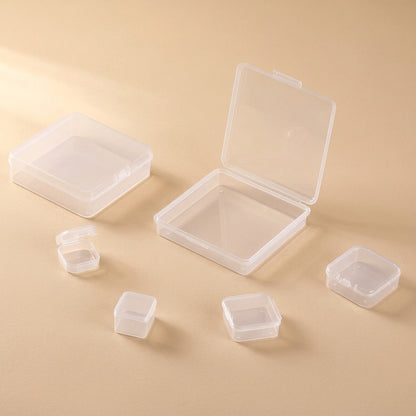 Craftstow™ Clear PP Storage Box with Lid for Jewelry and Craft Parts, material and detail close-up