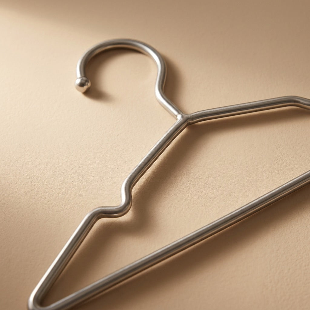 Steelform™ Stainless Steel Clothes Hanger, material and detail close-up