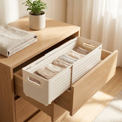 Tendwell™ Retractable Underwear Storage Box in a calm home setting
