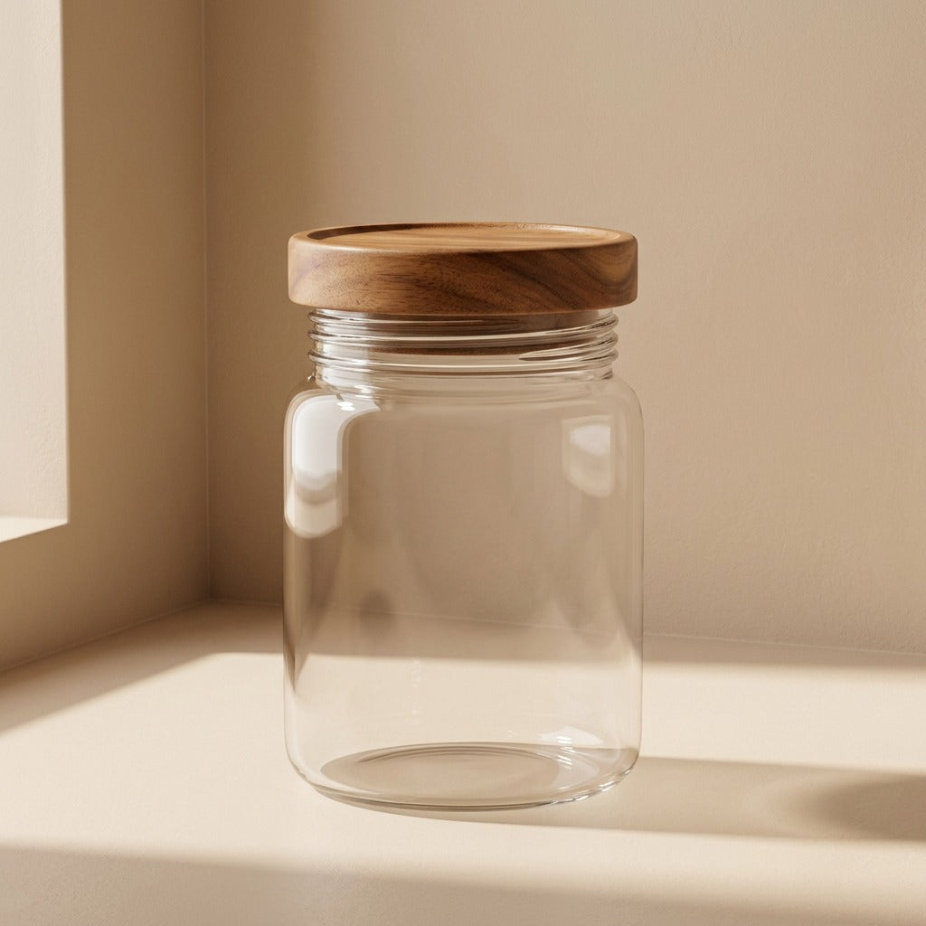 Acajar™ Glass Honey Jar with Acacia Wood Lid