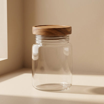 Acajar™ Glass Honey Jar with Acacia Wood Lid