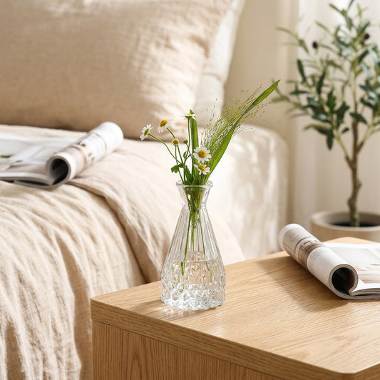 Bloomspire™ Light Luxury Small-Mouth Glass Vase in a calm home setting