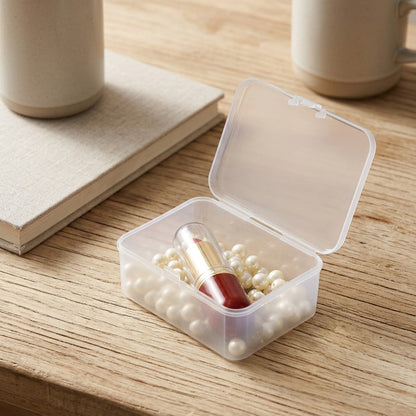 Clearkeep™ Covered Polypropylene Storage Box, styled close view
