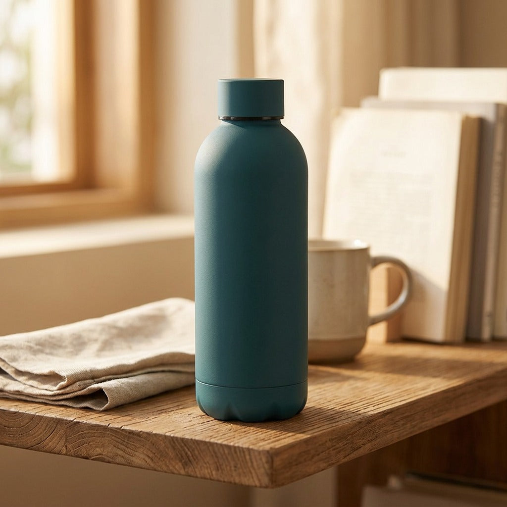 Heatlock™ Insulated Stainless Steel Water Bottle, styled close view