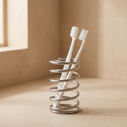 Brushkeep™ Stainless Steel Toothbrush Holder and Toothpaste Rack