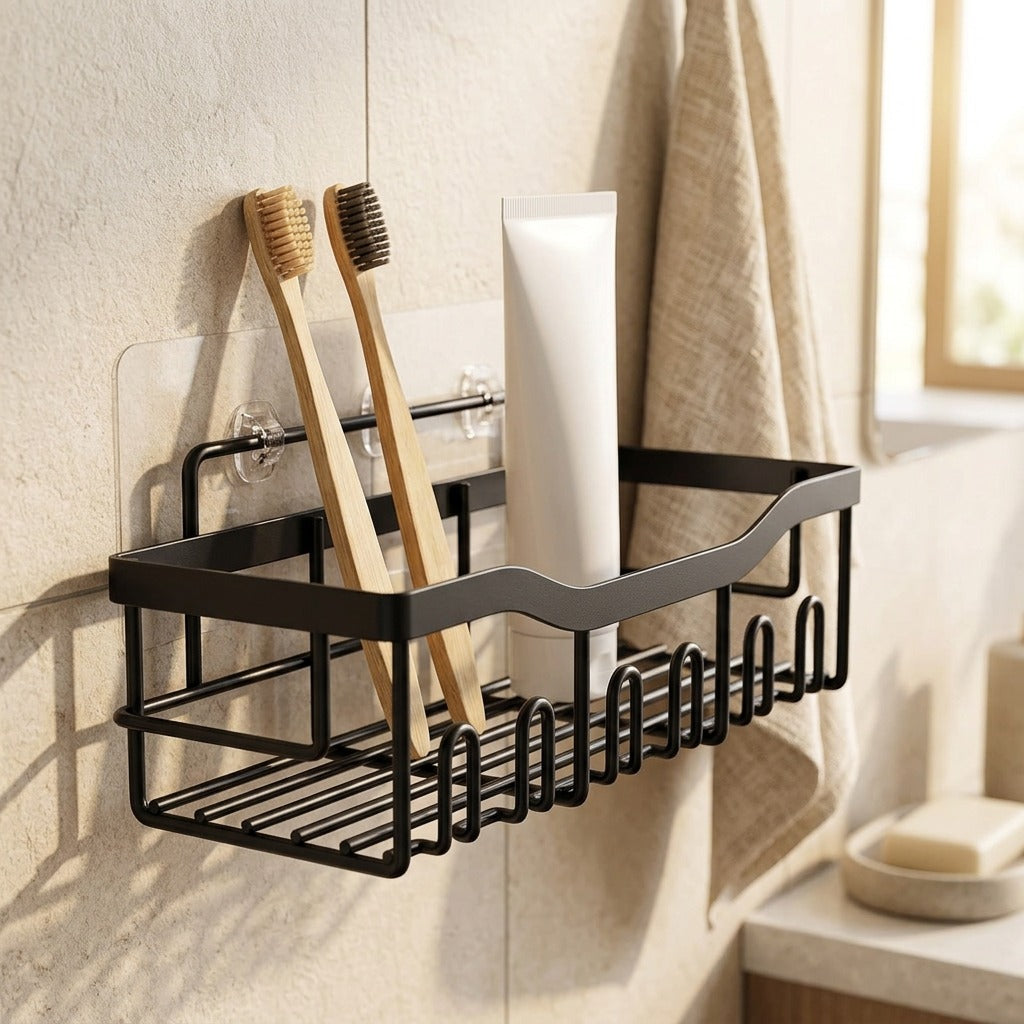 Ironnook™ Iron Bathroom Toothbrush Holder, styled close view