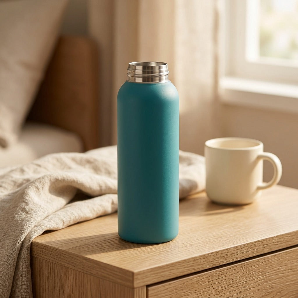 Steelpour™ 304 Stainless Steel Water Bottle, styled close view