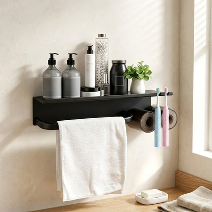 Tidywall™ 304 Stainless Steel Bathroom Storage Rack in a calm home setting