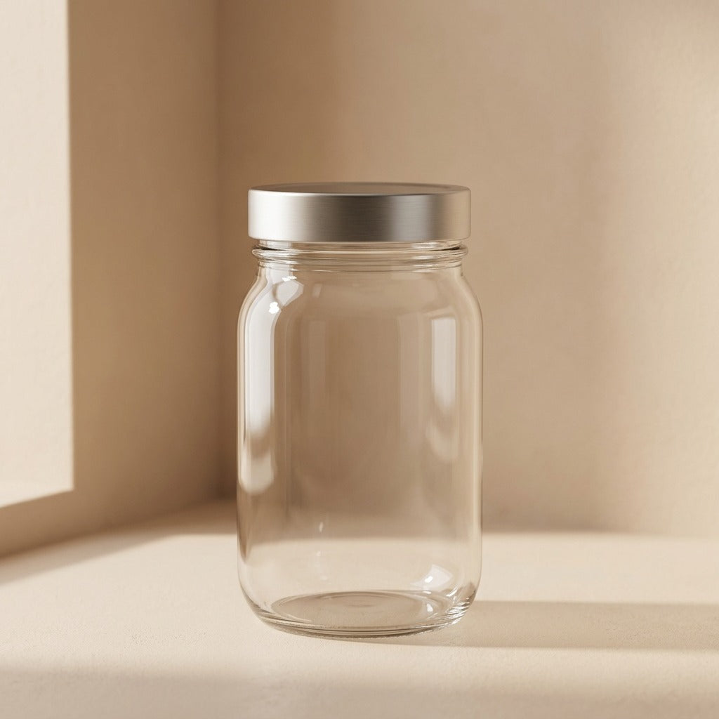 Vaultjar™ Wide Mouth Round Glass Storage Jar