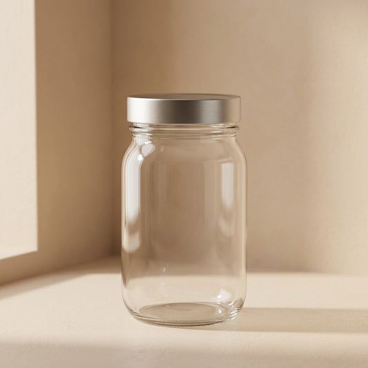 Vaultjar™ Wide Mouth Round Glass Storage Jar