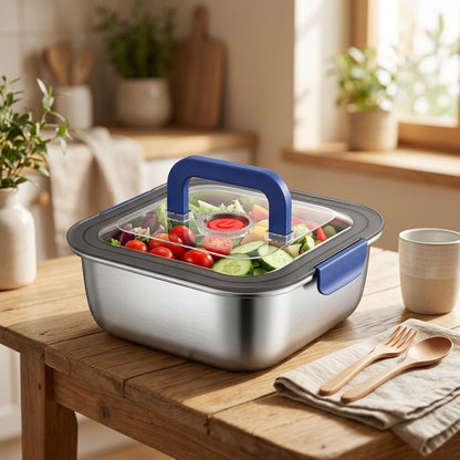 Lidkeep™ Stainless Steel Lunch Box, styled close view