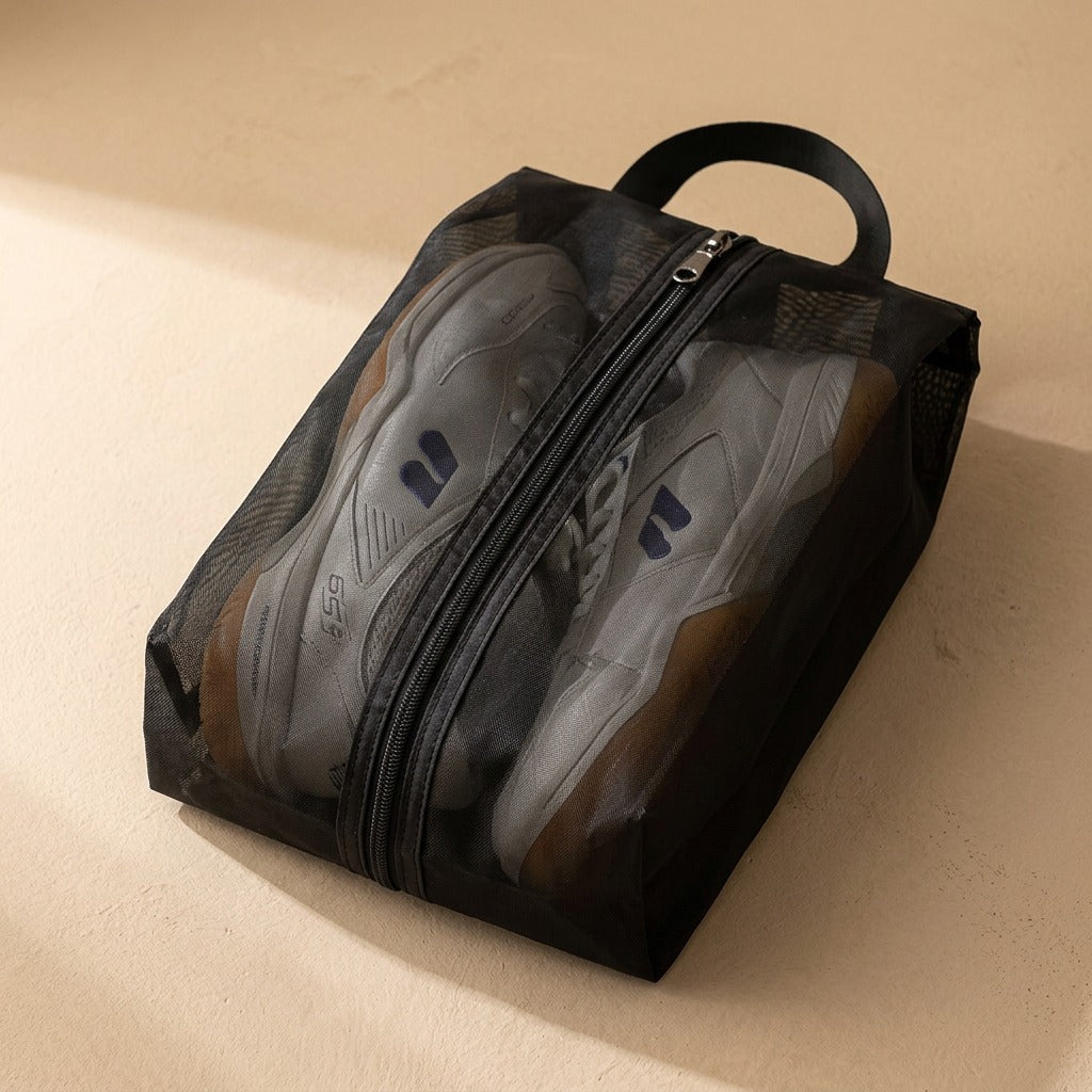 Meshway™ Nylon Mesh Shoe Storage Bag, material and detail close-up