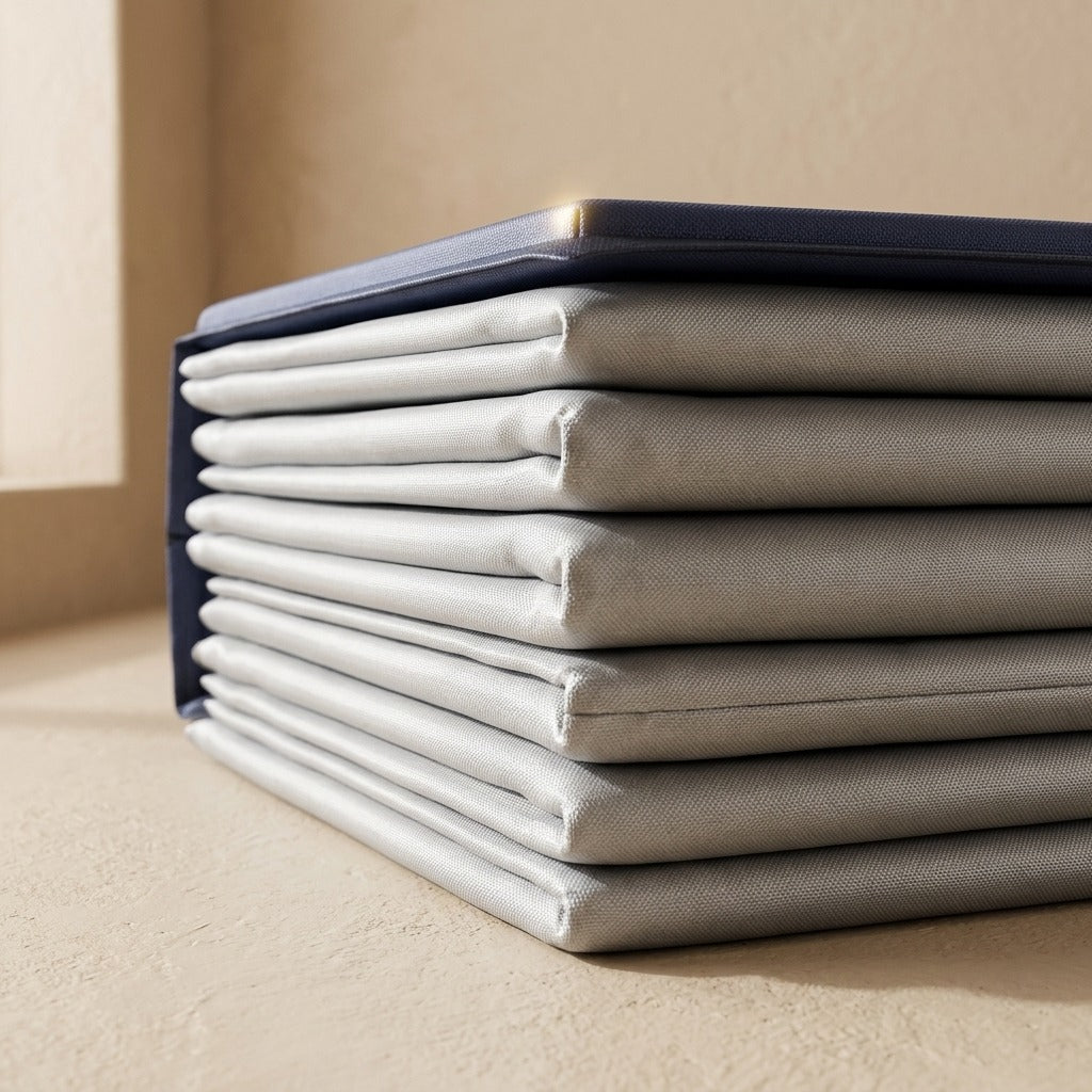 Restroll™ Foldable Oxford Cloth Nap Mat, material and detail close-up