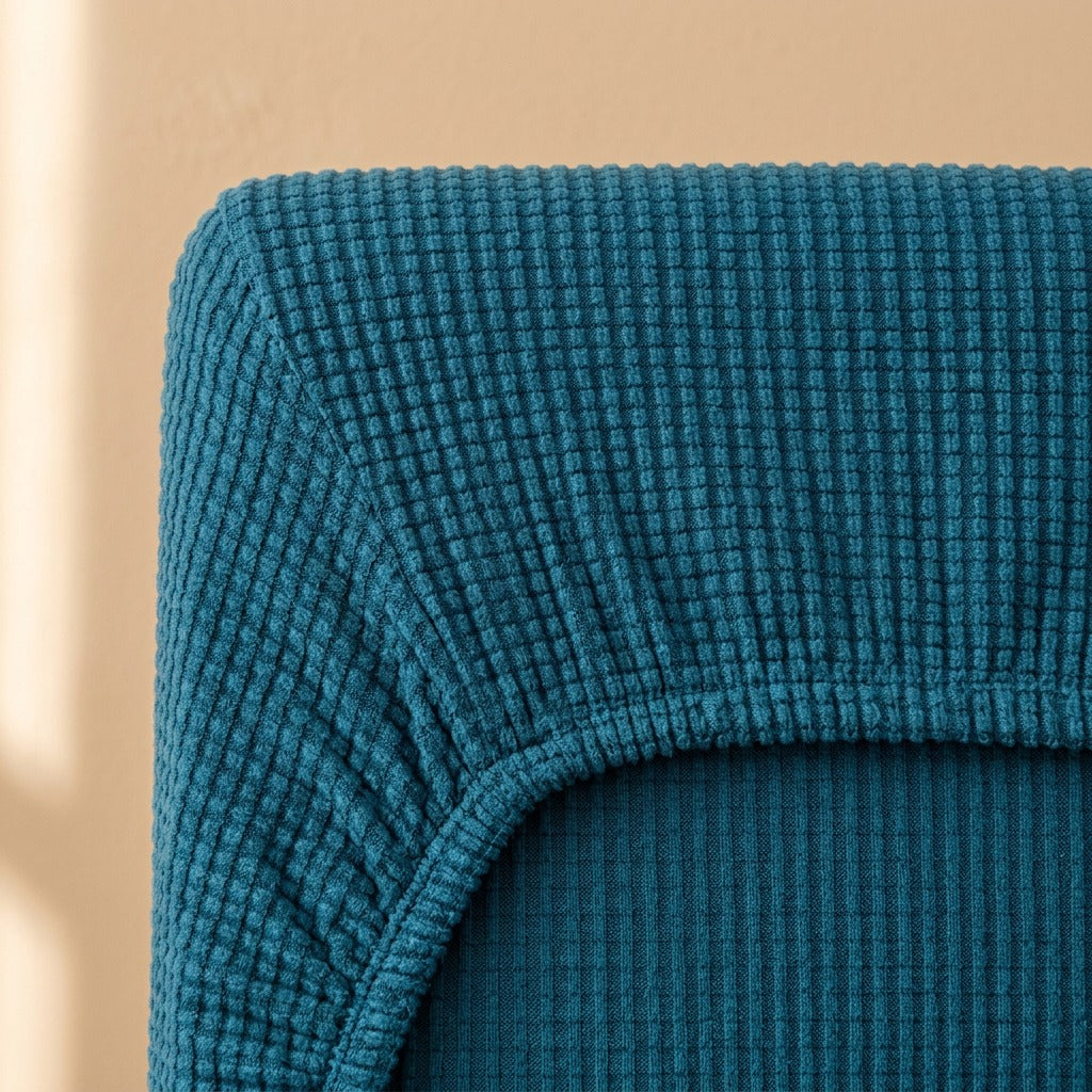 Flexseat™ Stretch Chair Cover with Backrest for Dining Chairs, material and detail close-up
