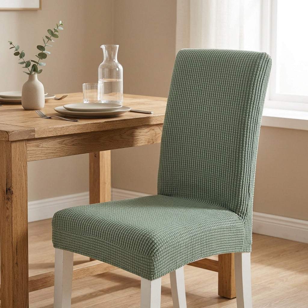 Flexseat™ Stretch Chair Cover with Backrest for Dining Chairs, styled close view
