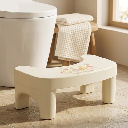 Creamstep™ Plastic Toilet Footstool, styled close view