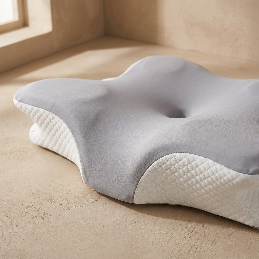 Curvewing™ Butterfly-Shaped Memory Foam Pillow, material and detail close-up