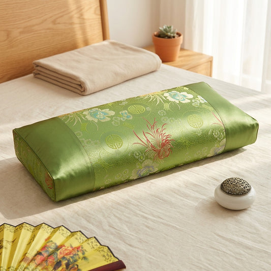 Herbloom™ Satin Cervical Pillowcase in a calm home setting