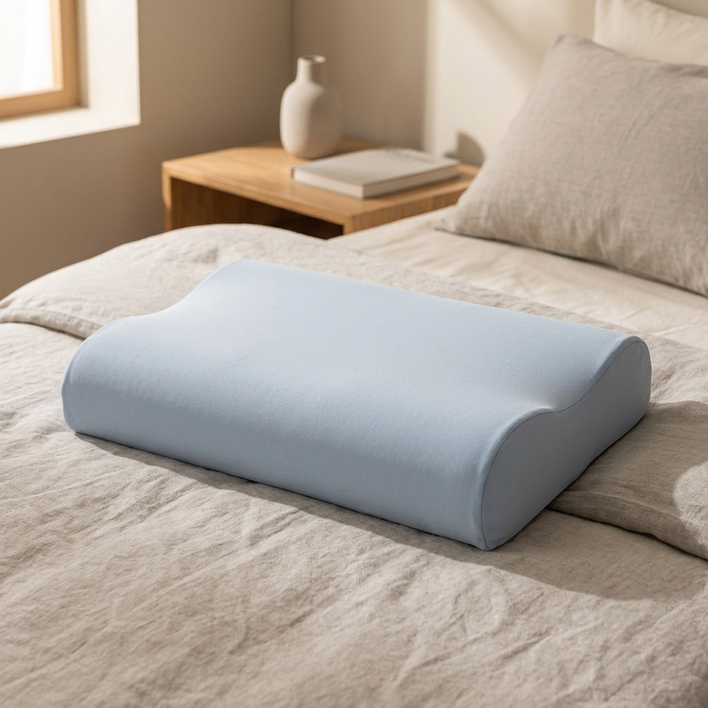 Loamrest™ Slow Rebound Memory Foam Pillow, styled close view