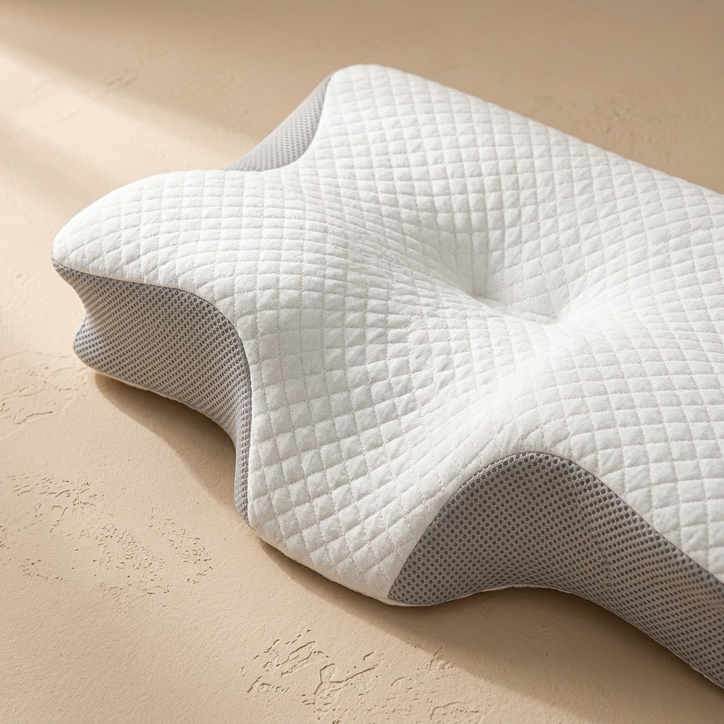 Nestwing™ Butterfly Memory Foam Cervical Pillow, material and detail close-up