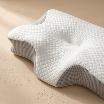 Nestwing™ Butterfly Memory Foam Cervical Pillow, material and detail close-up