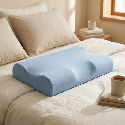 Rebounde™ Memory Foam Cervical Pillow, styled close view