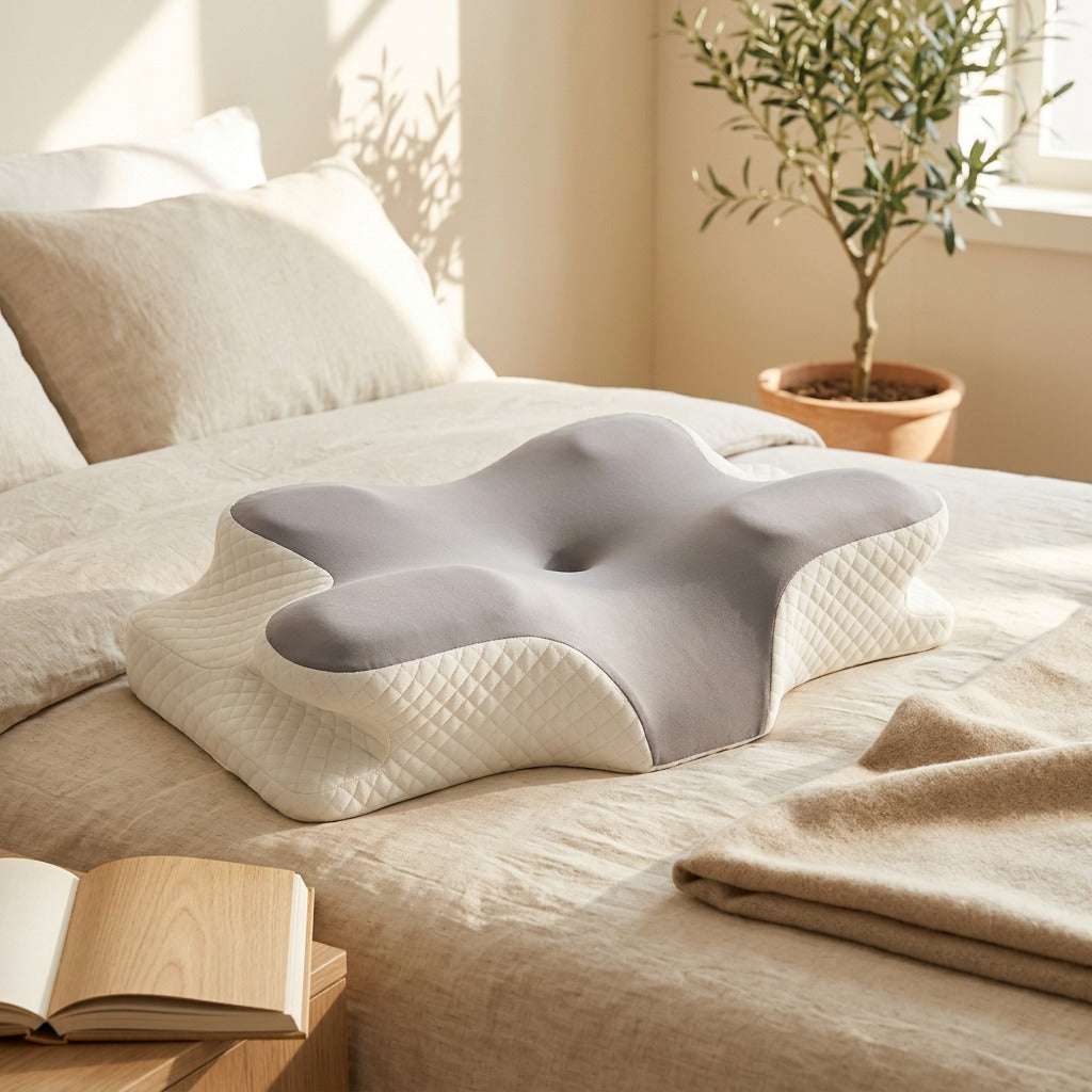 Restledge™ Memory Foam Cervical Pillow in a calm home setting