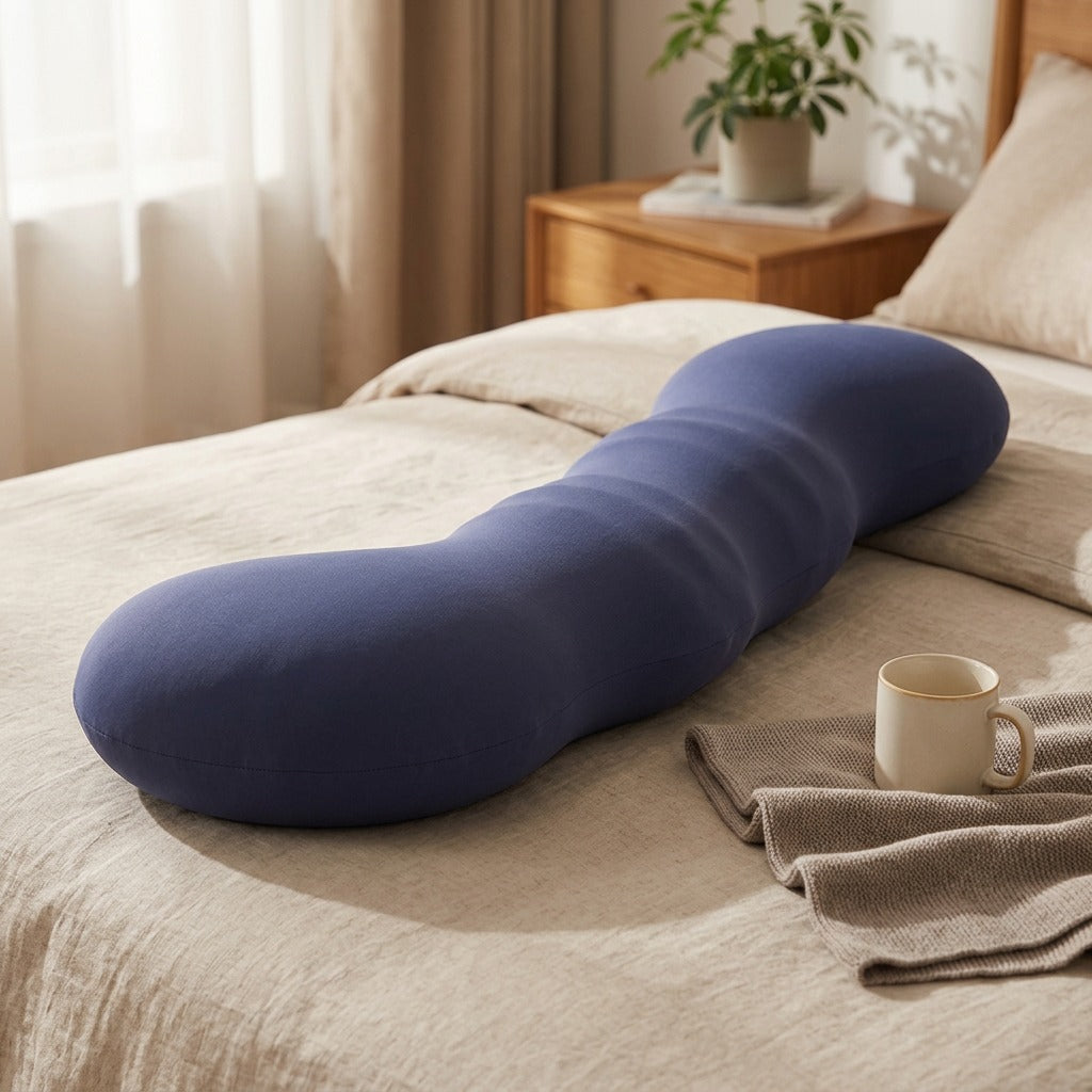 Restspan™ Memory Foam Long Pillow, styled close view