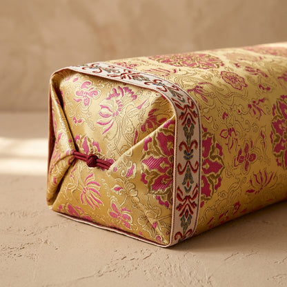 Satinuzzle™ Satin Jacquard Cervical Pillowcase, material and detail close-up