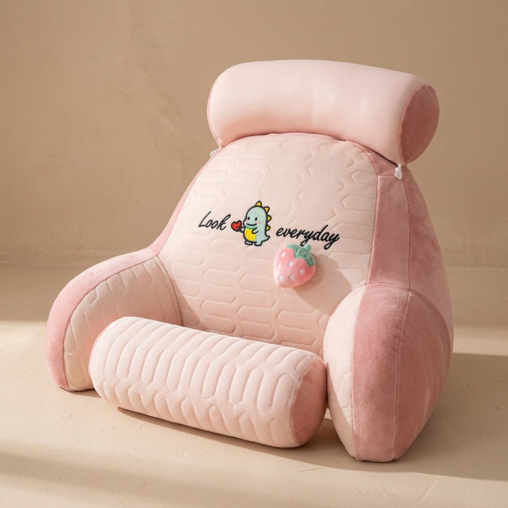 Silkloft™ Ice Silk Lumbar Support Cushion, material and detail close-up