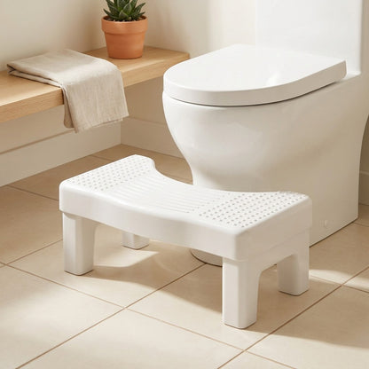 Squatperch™ Foldable Toilet Stool in a calm home setting
