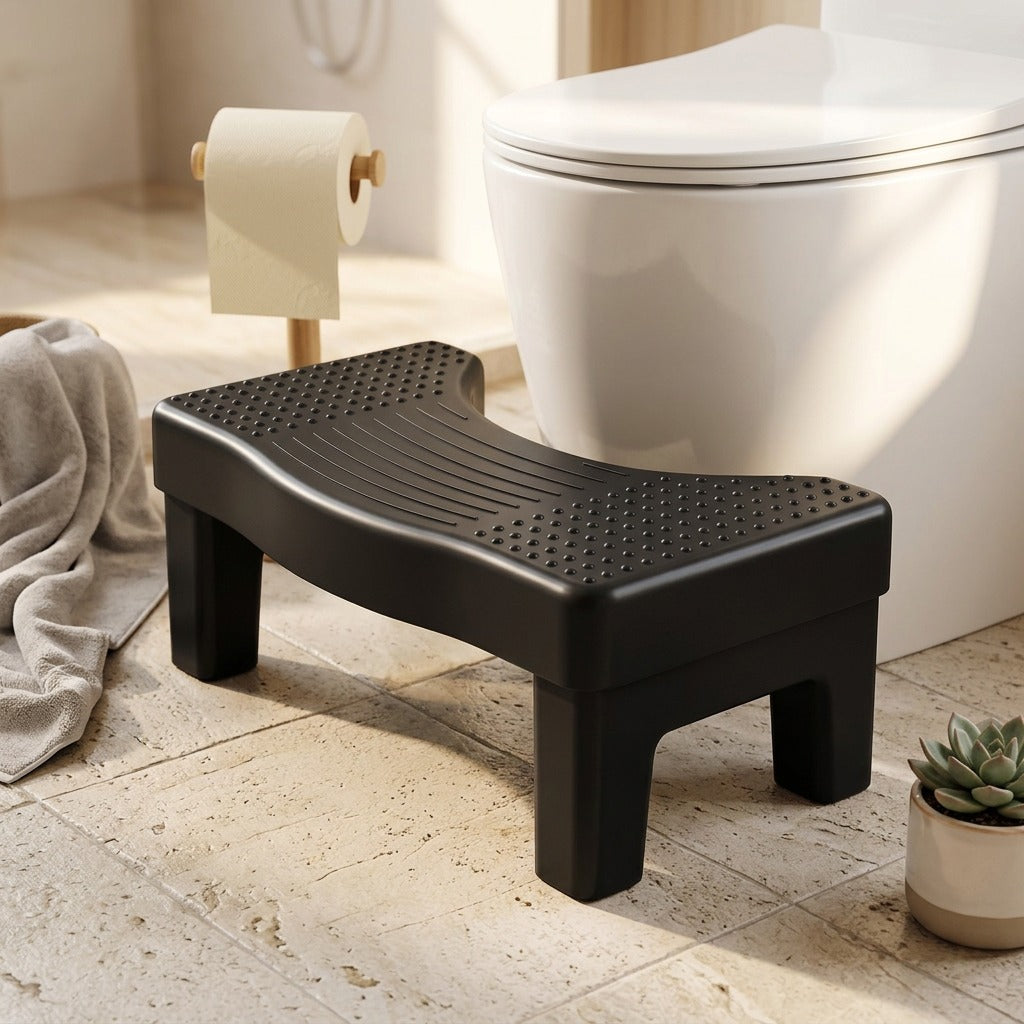 Squatperch™ Foldable Toilet Stool, styled close view