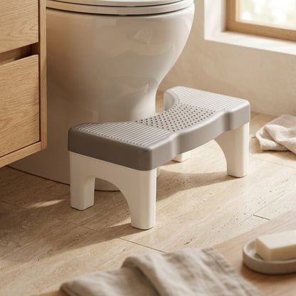 Squattle™ Foot Pedal Squat Stool, styled close view