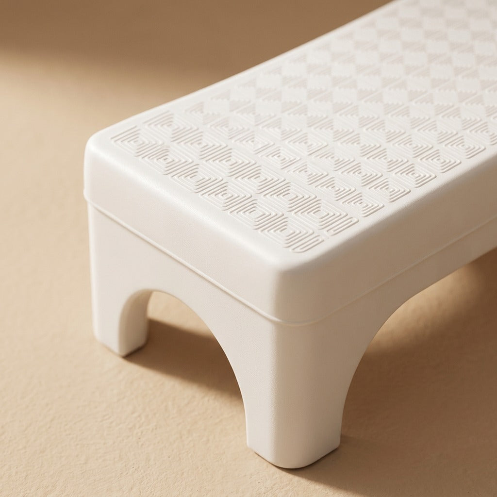Squatwell™ PP Toilet Stool Squatting Aid Footrest, material and detail close-up