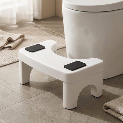 Squatwell™ PP Toilet Stool Squatting Aid Footrest, styled close view