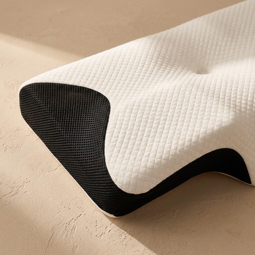 Wingcurve™ Butterfly Memory Foam Pillow, material and detail close-up