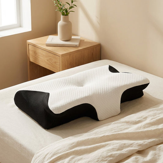 Wingcurve™ Butterfly Memory Foam Pillow in a calm home setting