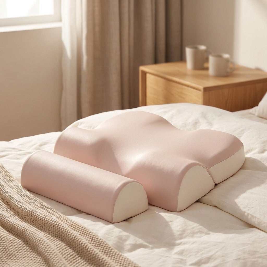 Zoneloft™ Memory Foam Neck Support Pillow, styled close view