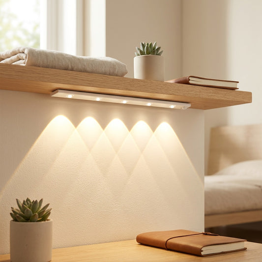 Catwink™ Cat Eye Motion Sensor Light Strip in a calm home setting