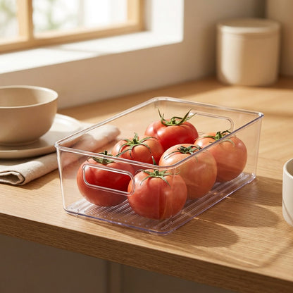 Clearstow™ Transparent PET Plastic Storage Box, styled close view