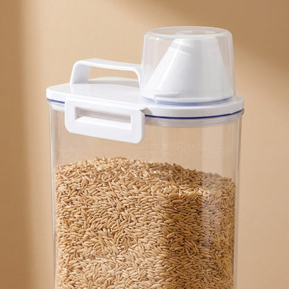 Cleartide™ Sealed PET Rice Storage Container, material and detail close-up