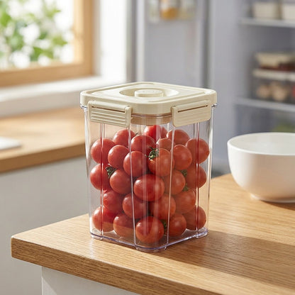 Crispvault™ Square Plastic Refrigerator Storage Box, styled close view