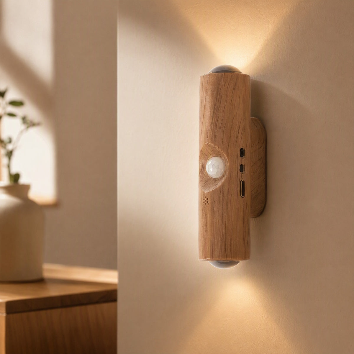 Bodysense™ Rechargeable Human Body Sensor Magnetic Wall Night Light, styled close view