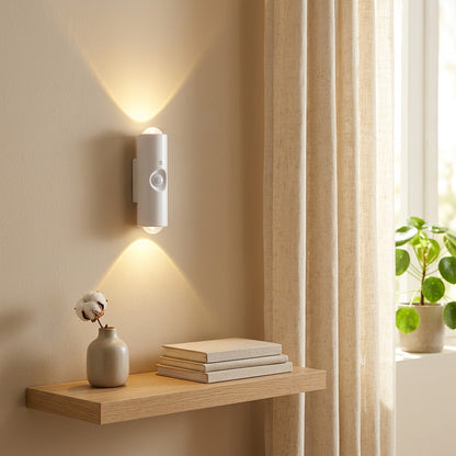 Cateyeglow™ Human Body Sensor Cat Eye Wall Night Light in a calm home setting