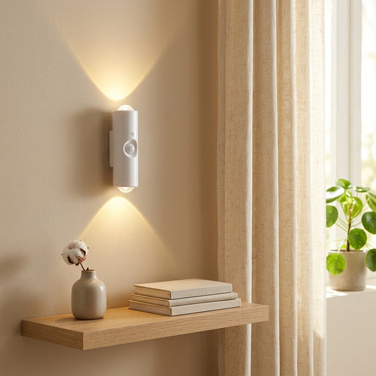 Cateyeglow™ Human Body Sensor Cat Eye Wall Night Light in a calm home setting