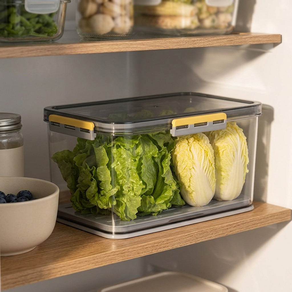 Freskeep™ PET Refrigerator Storage Box, styled close view