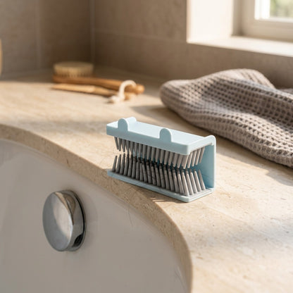 Fursieve™ Silicone Bathtub Hair Catcher, styled close view