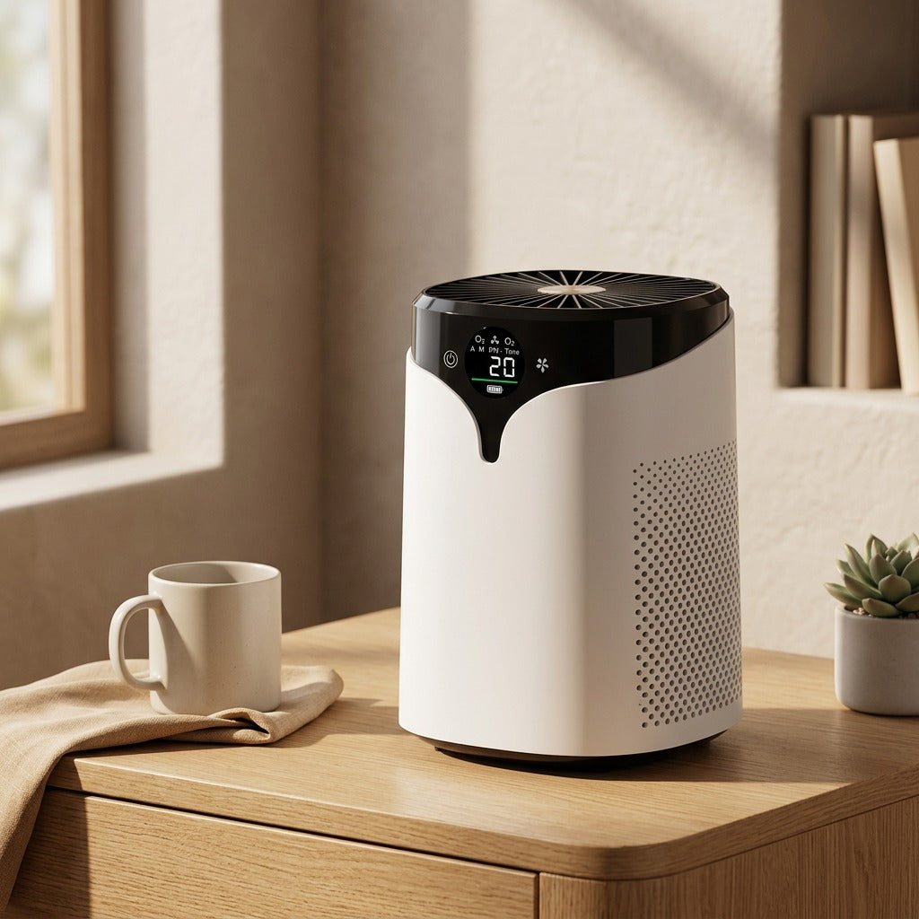 Ionleaf™ Desktop Negative Ion Air Purifier, styled close view