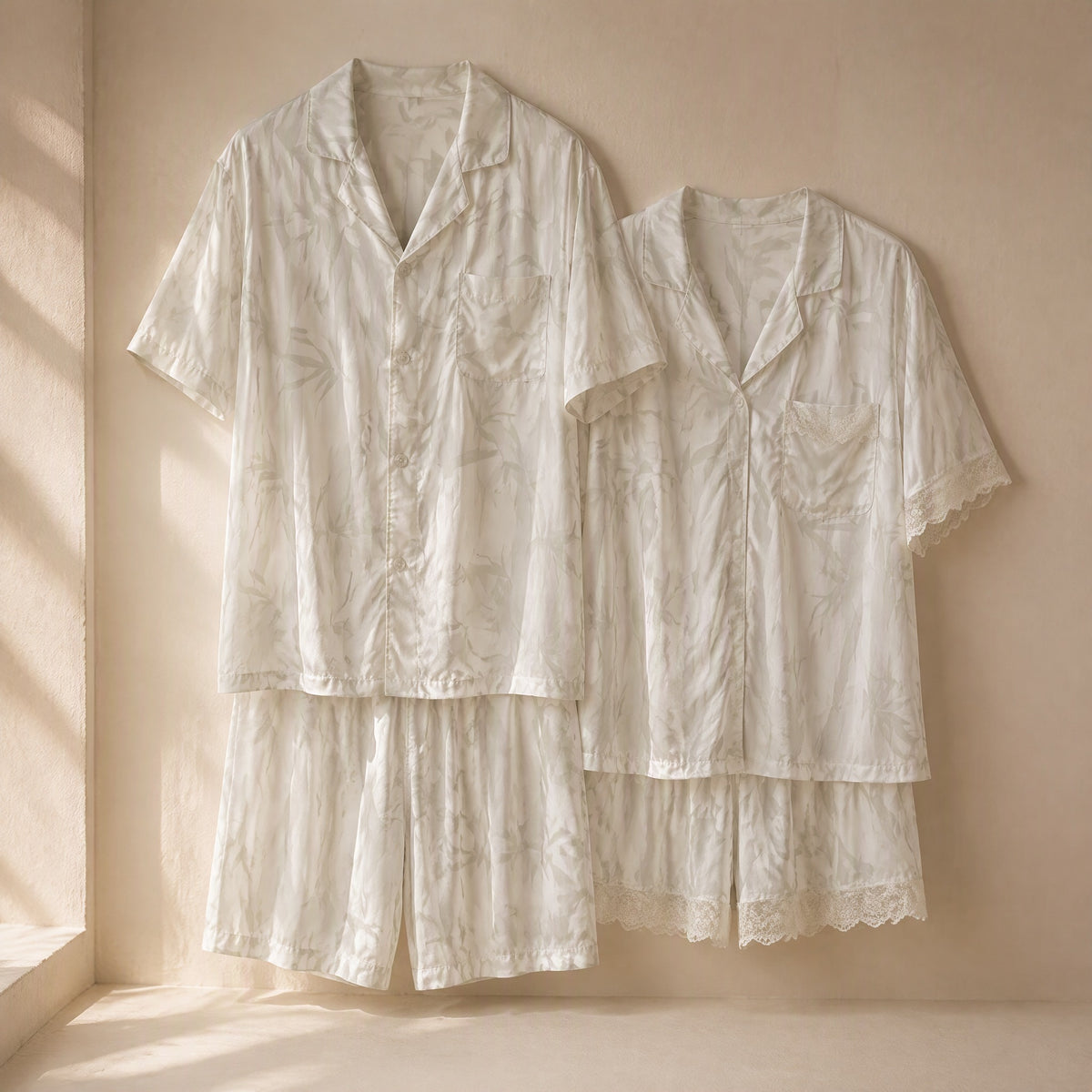 Nightsail™ Ice Silk Couple Pajama Set