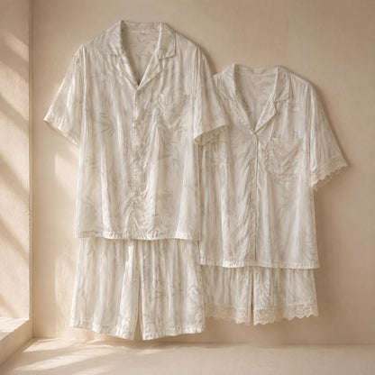 Nightsail™ Ice Silk Couple Pajama Set